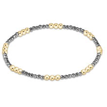 Enewton Joy Silver Faceted Hematite 2mm bracelet with silver-grey beads and gold bead clusters