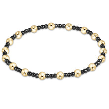 Enewton Sincerity Faceted Hematite 2mm bracelet with alternating black faceted and gold bead groups