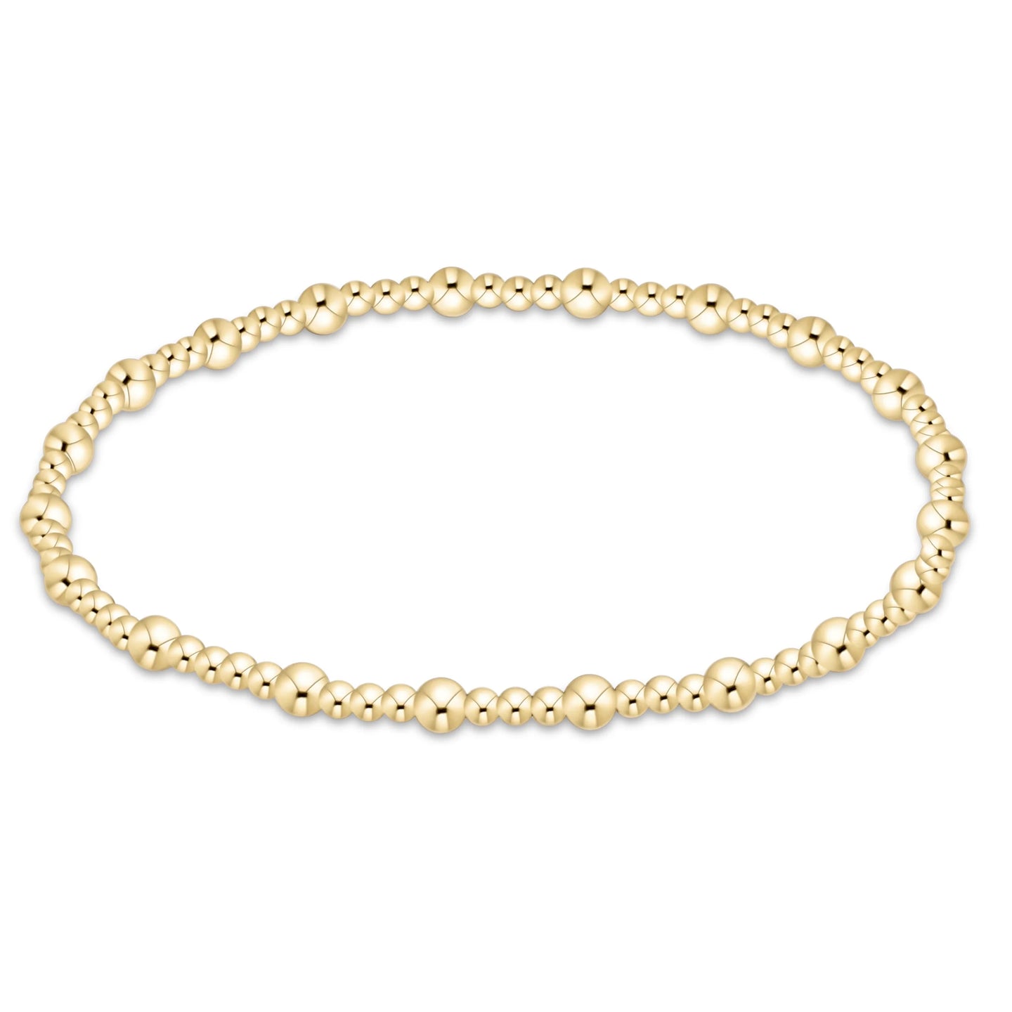 Enewton Sincerity Gold 3mm bracelet with repeating gold bead clusters