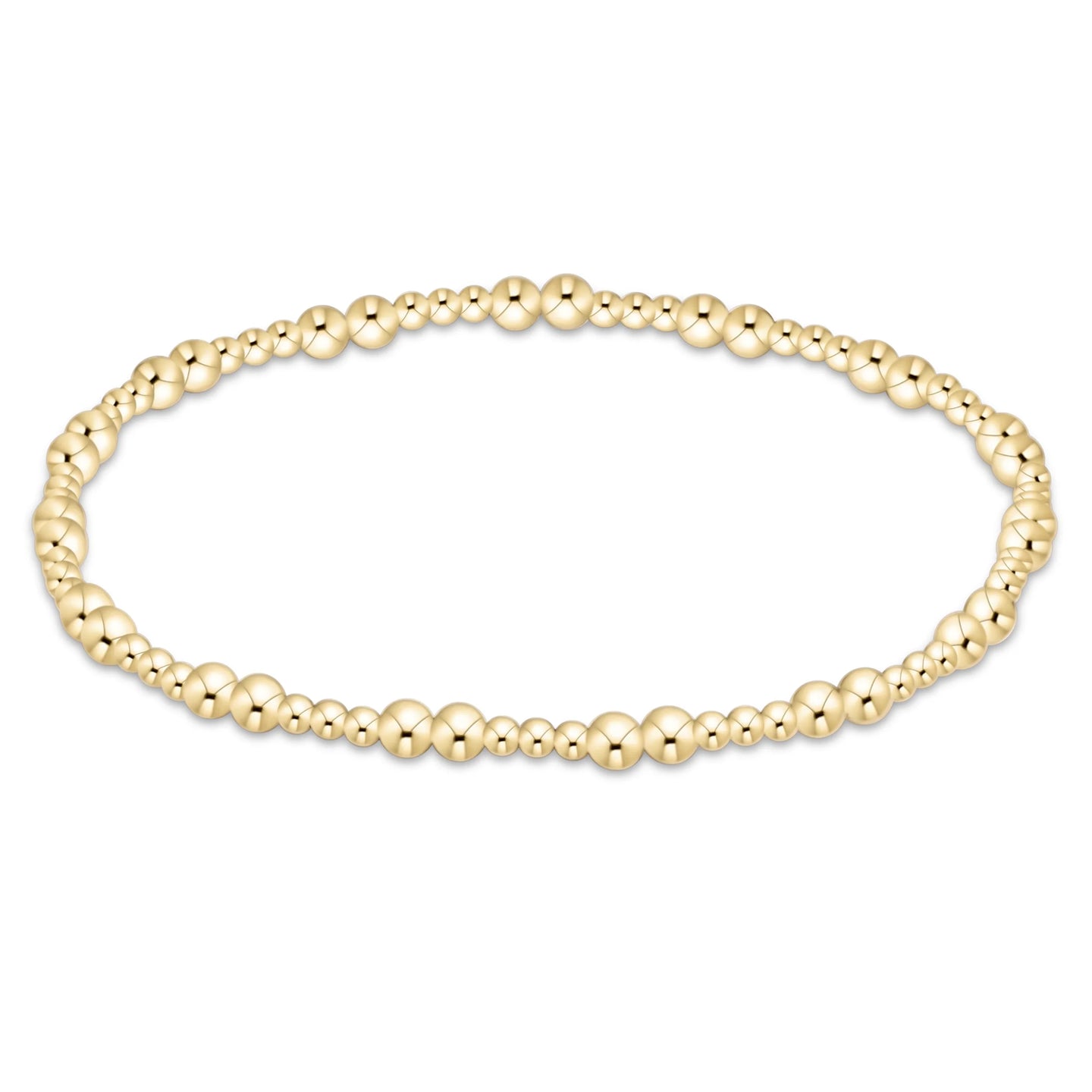 Enewton Together Gold 3mm bracelet with rounded gold bead clusters