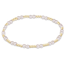 Enewton Together Pearl 3mm bracelet with paired white pearls and gold bead accents