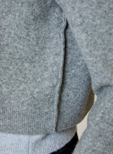 Airstream Twofer Cardigan Sweater by design history in soft gray knit with ribbed hem and layered styling