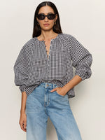 Sanctuary-Picnic Perfect Gingham Button Blouse