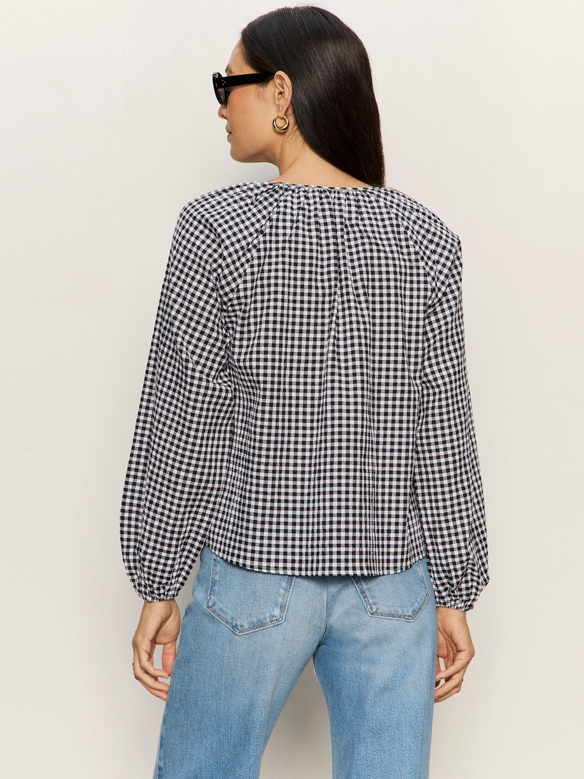 Sanctuary-Picnic Perfect Gingham Button Blouse