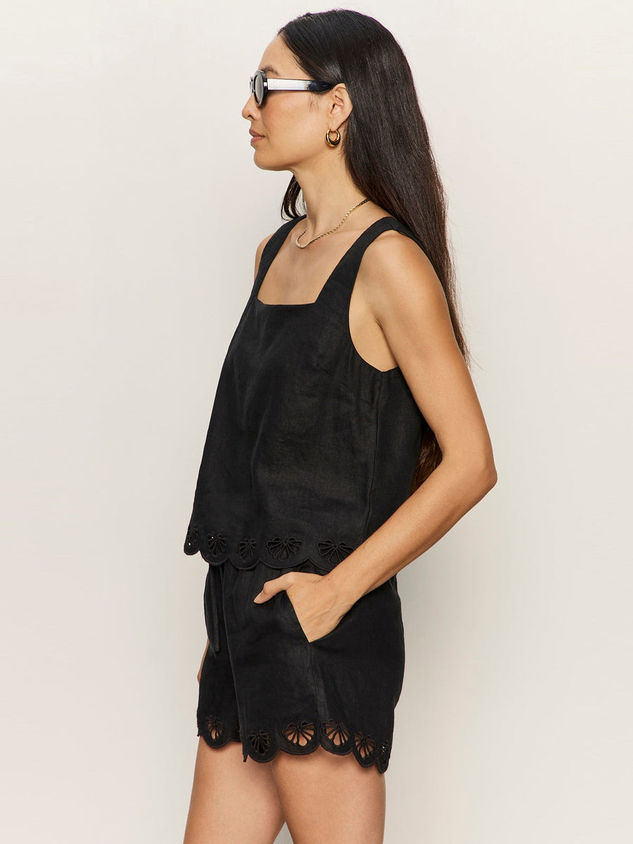 Sanctuary Black Almost There Linen Top – Bella Jules Fashion Boutique