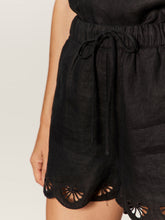 Sanctuary-Black Almost There Linen Shorts
