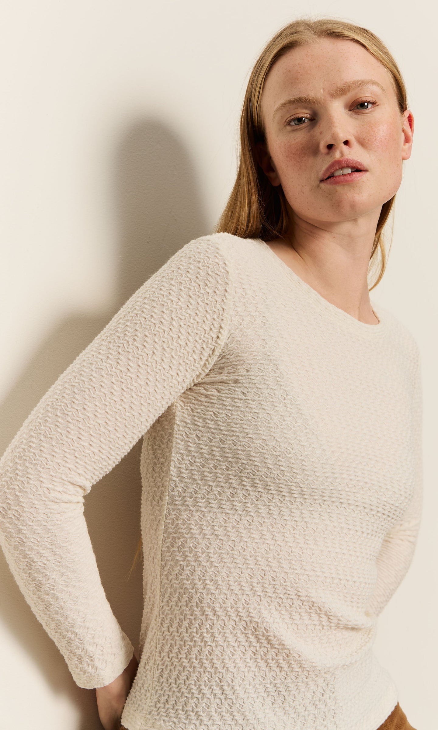 Sanctuary Long Sleeve Crew Lace Tee