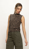 Sanctuary Leopard Knit Shell