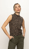 Sanctuary Leopard Knit Shell