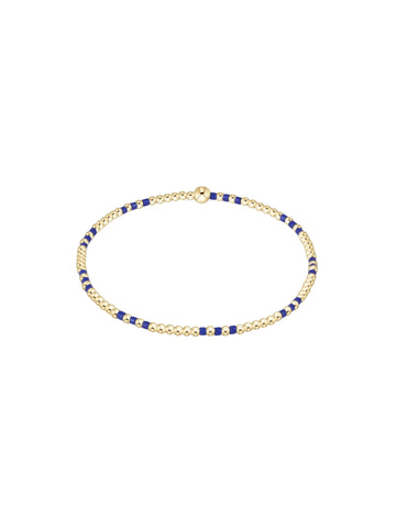 Enewton Hope Joy Pattern 2mm bead Bracelet - Blue Metallic