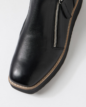 Black Leather Boot by django and juliette with side zip and stitched sole