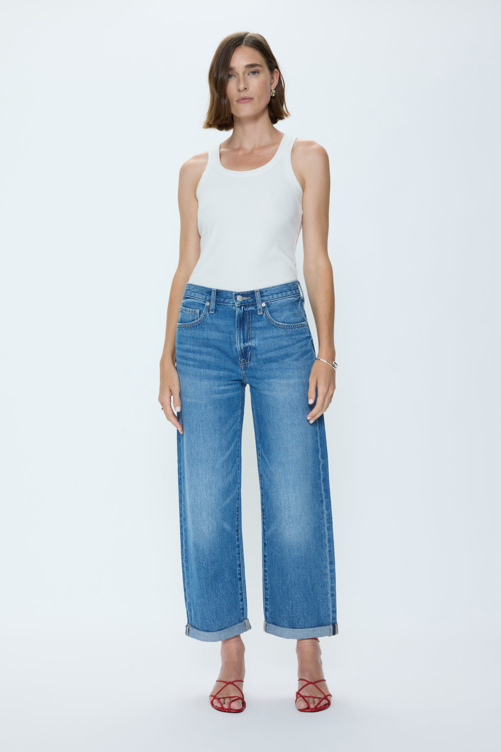 Pistola Donny Rolled Hem Boyfriend Jean