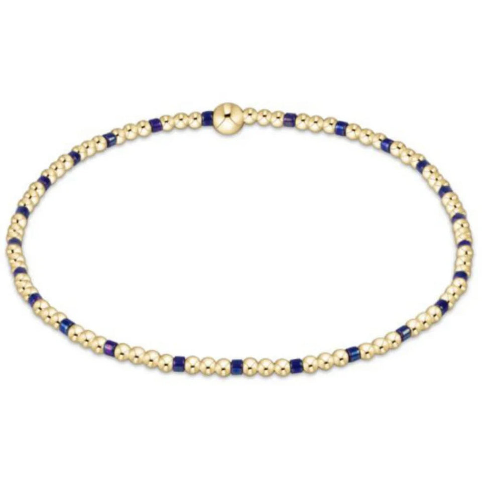 Enewton Hope Sincerity Pattern 2mm Bead Bracelet - Blue Metallic