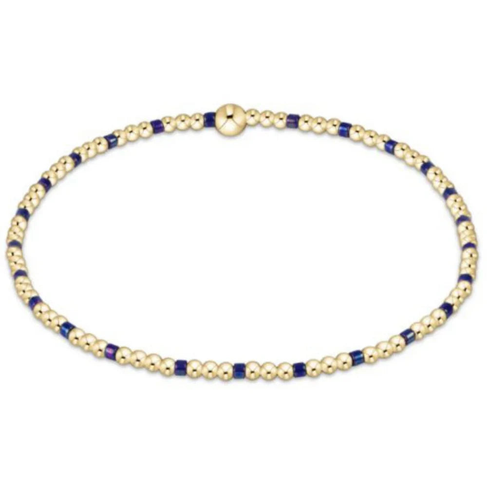 Enewton Hope Sincerity Pattern 2mm Bead Bracelet - Blue Metallic