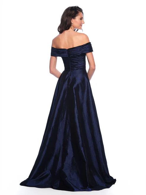 Navy Off Shoulder Gown Navy Off Shoulder Gown