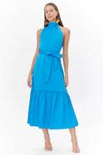 Melia Halter Textured Midi Dress