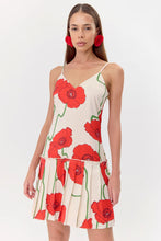 Camila Abstract Rose Print Pleated Mini Dress