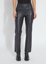 Black Elysse Foiled Vegan Leather Pant by Lysse shown on a model