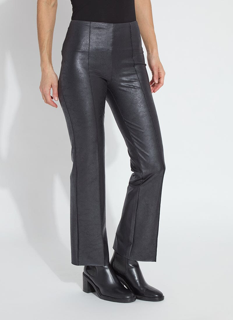 Lysse Black Elysse Foiled Vegan Leather Pant on model
