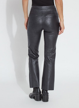 Black Elysse Foiled Vegan Leather Pant by Lysse shown from the back