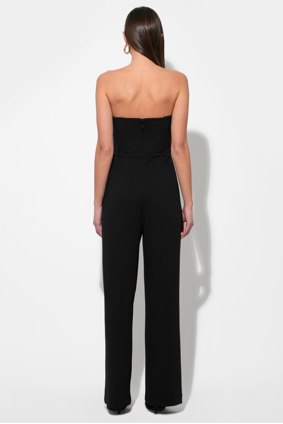 Donna Stretch Crepe Black Jumpsuit