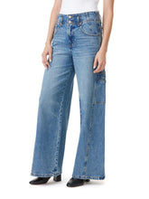 Denim Cargo Wide Leg Jeans