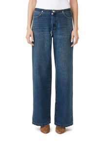 Jade Drawstring Wide Leg Jeans