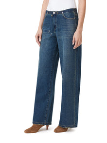 Jade Drawstring Wide Leg Jeans