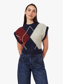 Habitual Argyle Cap Sleeve Sweater Vest