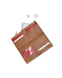 Hammitt 110 North Brown Pebbled Leather Wallet