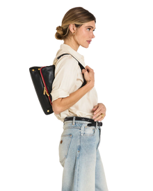 Hammitt Beverly Medium Black Leather Crossbody Bag