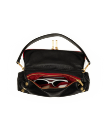 Hammitt Beverly Medium Black Leather Crossbody Bag