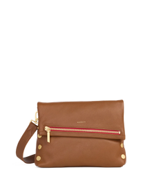 Hammitt VIP Mahogany Leather Crossbody Clutch Bag