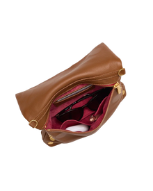 Hammitt VIP Mahogany Leather Crossbody Clutch Bag