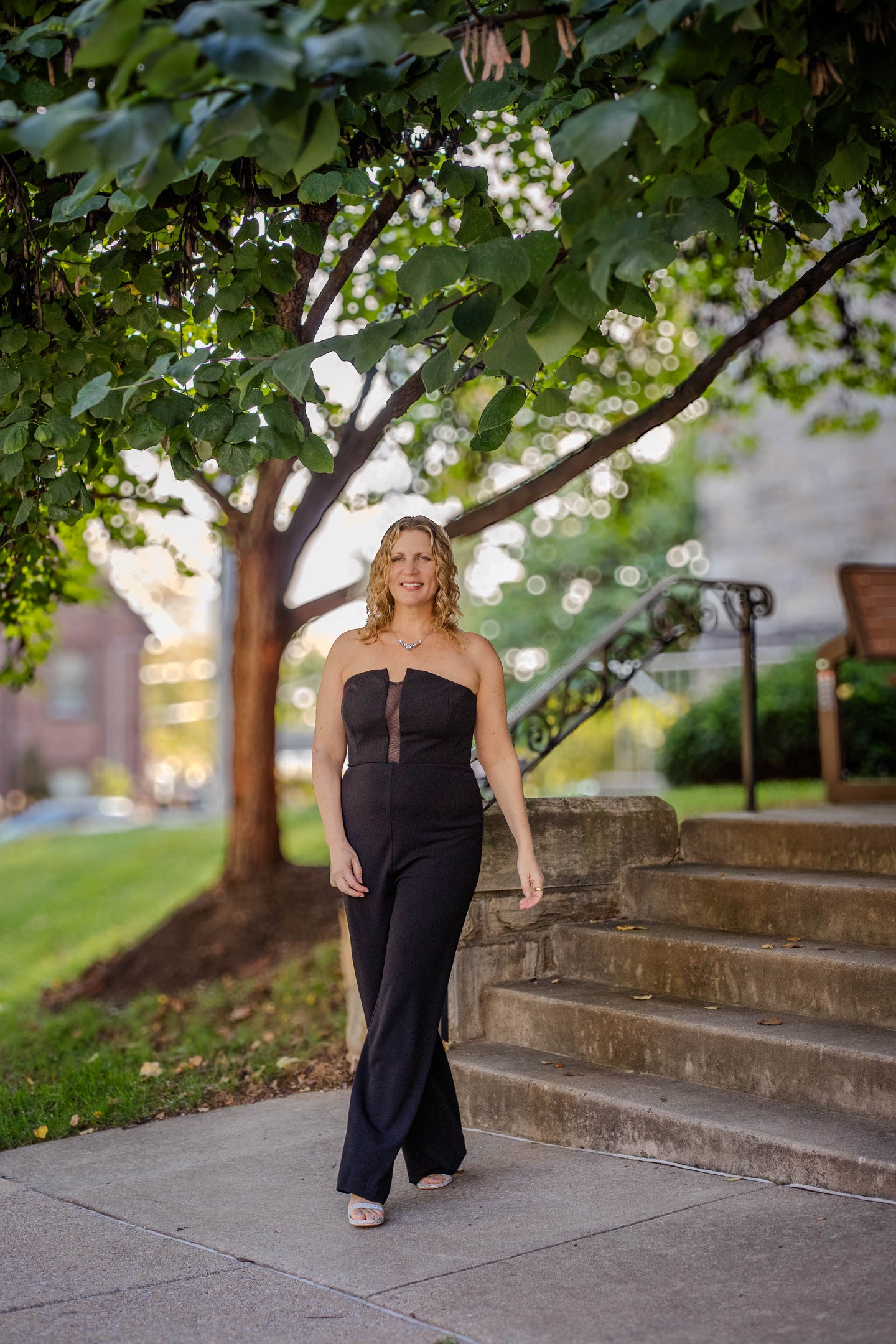 Donna Stretch Crepe Black Jumpsuit