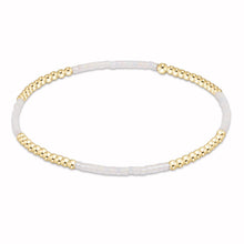 Hope Blissful Bracelet - Silky White by Enewton featuring alternating gold and white delicate beads design