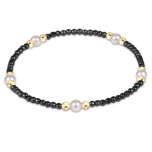 Enewton Purpose Pearl 4mm Faceted Hematite bracelet with black beads, white pearls and gold accents