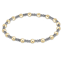 Enewton Sincerity Silver Faceted Hematite 2mm bracelet with silver-grey faceted beads and gold bead groups