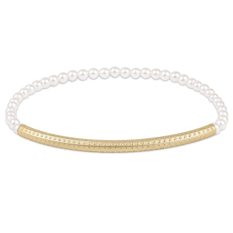 Enewton Bliss Bar Textured Pearl 3mm Bracelet