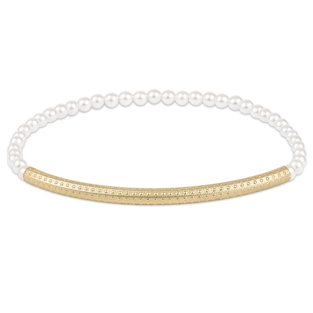 Enewton Bliss Bar Textured Pearl 3mm Bracelet
