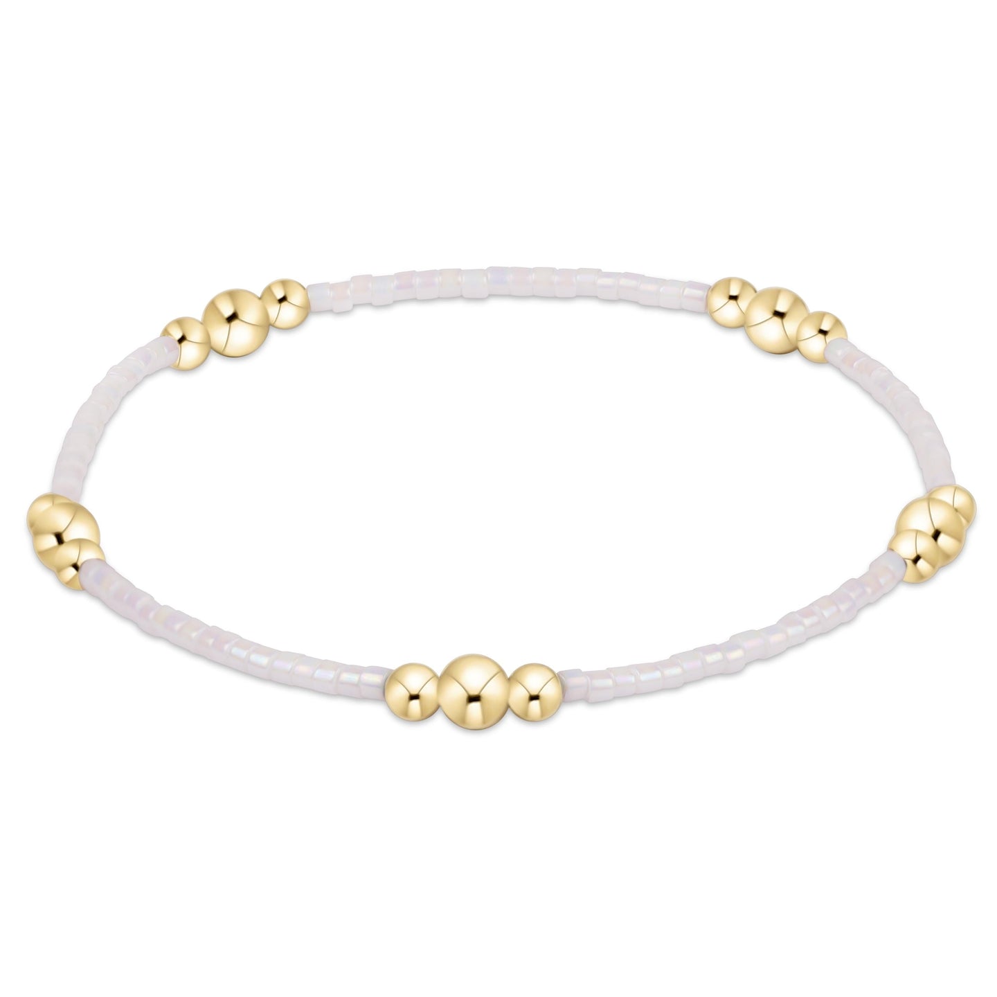 Hope Purpose Gold Bracelet - Silky White