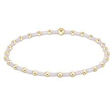 Delicate beaded Hope Sincerity Bracelet - Silky White by Enewton featuring gold accents and soft white beads