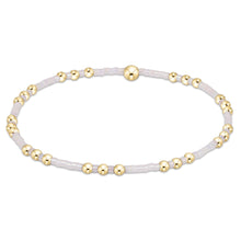 Delicate Hope Joy Bracelet - Silky White with gold accents by Enewton, featuring a minimalist refined design.
