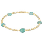 Admire Small Gem 2mm Gold Bracelet- Amazonite