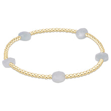 Admire Small Gem 2mm Gold Bracelet - Aquamarine