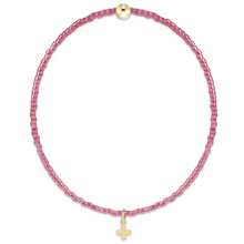 Enewton Hope Classic Pink Champagne Bracelet in Signature Cross Small Gold Charm