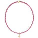 Enewton Hope Classic Pink Champagne Bracelet - Signature Cross Small Gold Charm