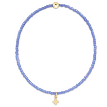 Enewton Hope Classic Bright Blue Bracelet in Signature Cross Small Gold Charm
