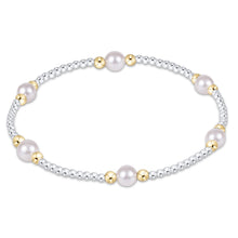 Enewton Purpose Pearl 5mm Mixed Metal bracelet with white pearls, gold accents and silver beads