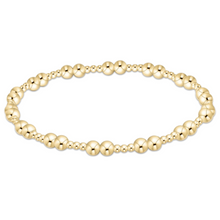 Together Gold 4mm Bracelet by Enewton featuring polished gold beads in varying sizes for an elegant look